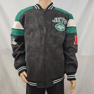 NFL New York Jets Varsity Jacket, Black, 2X-Large XXL Mens G-III Sports